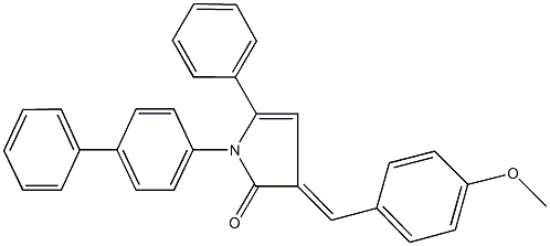 1-[1,1'-biphenyl]-4-yl-3-(4-methoxybenzylidene)-5-phenyl-1,3-dihydro-2H-pyrrol-2-one Struktur