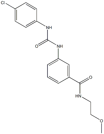 3-{[(4-chloroanilino)carbonyl]amino}-N-(2-methoxyethyl)benzamide Struktur