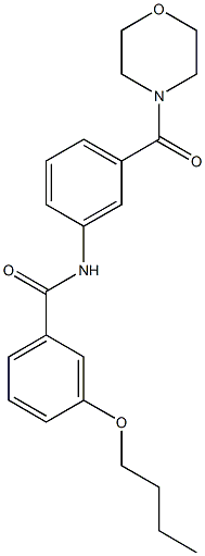 3-butoxy-N-[3-(4-morpholinylcarbonyl)phenyl]benzamide Struktur