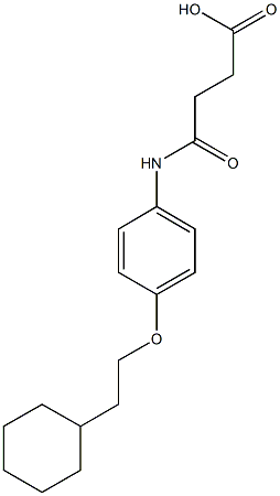 4-[4-(2-cyclohexylethoxy)anilino]-4-oxobutanoic acid Struktur