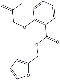 N-(2-furylmethyl)-2-[(2-methyl-2-propenyl)oxy]benzamide Struktur