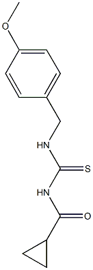 N-(cyclopropylcarbonyl)-N'-(4-methoxybenzyl)thiourea Struktur