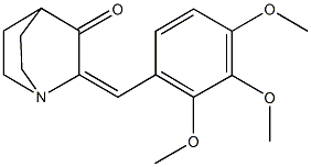 2-(2,3,4-trimethoxybenzylidene)quinuclidin-3-one Struktur