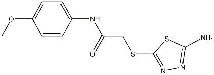 2-[(5-amino-1,3,4-thiadiazol-2-yl)sulfanyl]-N-(4-methoxyphenyl)acetamide Struktur