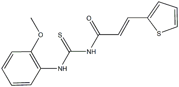 N-(2-methoxyphenyl)-N'-[3-(2-thienyl)acryloyl]thiourea Struktur