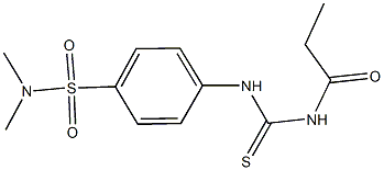 N,N-dimethyl-4-{[(propionylamino)carbothioyl]amino}benzenesulfonamide Struktur