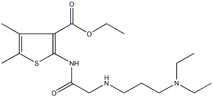 ethyl 2-[({[3-(diethylamino)propyl]amino}acetyl)amino]-4,5-dimethyl-3-thiophenecarboxylate Struktur