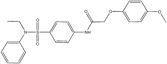 N-{4-[(ethylanilino)sulfonyl]phenyl}-2-(4-methoxyphenoxy)acetamide Struktur