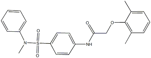 2-(2,6-dimethylphenoxy)-N-{4-[(methylanilino)sulfonyl]phenyl}acetamide Struktur