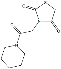 3-[2-oxo-2-(1-piperidinyl)ethyl]-1,3-thiazolidine-2,4-dione Struktur