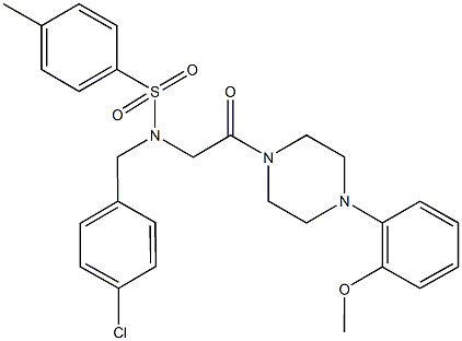 N-(4-chlorobenzyl)-N-{2-[4-(2-methoxyphenyl)-1-piperazinyl]-2-oxoethyl}-4-methylbenzenesulfonamide Struktur