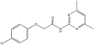 2-(4-chlorophenoxy)-N-(4,6-dimethyl-2-pyrimidinyl)acetamide Struktur