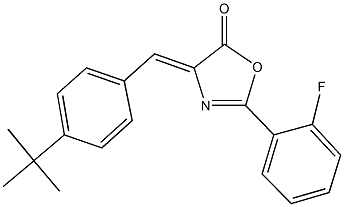 4-(4-tert-butylbenzylidene)-2-(2-fluorophenyl)-1,3-oxazol-5(4H)-one Struktur