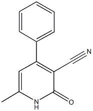 6-methyl-2-oxo-4-phenyl-1,2-dihydro-3-pyridinecarbonitrile Struktur