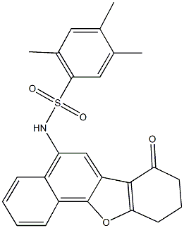 2,4,5-trimethyl-N-(7-oxo-7,8,9,10-tetrahydronaphtho[1,2-b][1]benzofuran-5-yl)benzenesulfonamide Struktur