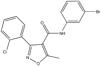 N-(3-bromophenyl)-3-(2-chlorophenyl)-5-methylisoxazole-4-carboxamide Struktur