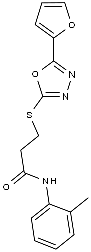 3-{[5-(2-furyl)-1,3,4-oxadiazol-2-yl]sulfanyl}-N-(2-methylphenyl)propanamide Struktur