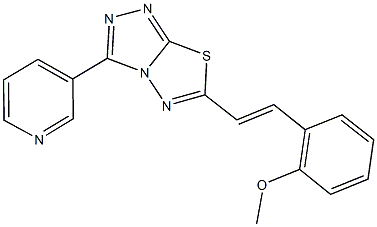 6-[2-(2-methoxyphenyl)vinyl]-3-(3-pyridinyl)[1,2,4]triazolo[3,4-b][1,3,4]thiadiazole Struktur