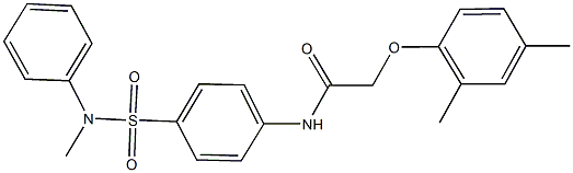 2-(2,4-dimethylphenoxy)-N-{4-[(methylanilino)sulfonyl]phenyl}acetamide Struktur