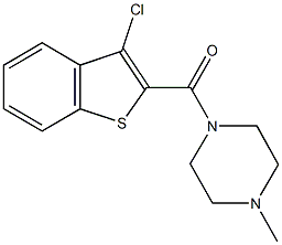 1-[(3-chloro-1-benzothien-2-yl)carbonyl]-4-methylpiperazine Struktur