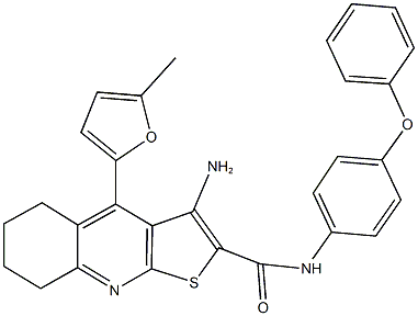 3-amino-4-(5-methyl-2-furyl)-N-(4-phenoxyphenyl)-5,6,7,8-tetrahydrothieno[2,3-b]quinoline-2-carboxamide Struktur