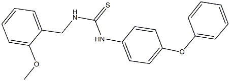 N-(2-methoxybenzyl)-N'-(4-phenoxyphenyl)thiourea Struktur