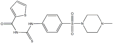 N-{4-[(4-methyl-1-piperazinyl)sulfonyl]phenyl}-N'-(2-thienylcarbonyl)thiourea Struktur