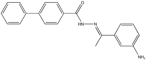 N'-[1-(3-aminophenyl)ethylidene][1,1'-biphenyl]-4-carbohydrazide Struktur