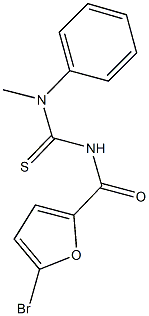 N'-(5-bromo-2-furoyl)-N-methyl-N-phenylthiourea Struktur