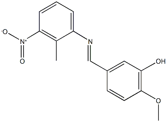 5-[({3-nitro-2-methylphenyl}imino)methyl]-2-methoxyphenol Struktur