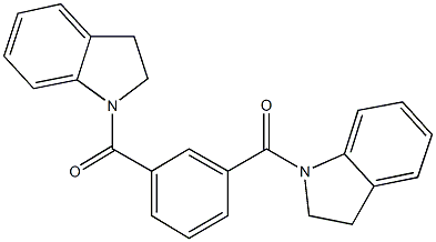 1-[3-(2,3-dihydro-1H-indol-1-ylcarbonyl)benzoyl]indoline Struktur