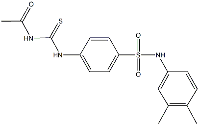 4-{[(acetylamino)carbothioyl]amino}-N-(3,4-dimethylphenyl)benzenesulfonamide Struktur