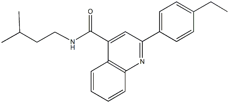 2-(4-ethylphenyl)-N-isopentyl-4-quinolinecarboxamide Struktur