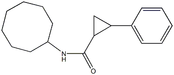 N-cyclooctyl-2-phenylcyclopropanecarboxamide Struktur