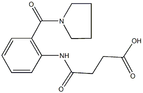 4-oxo-4-[2-(1-pyrrolidinylcarbonyl)anilino]butanoic acid Struktur