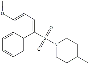 methyl 4-[(4-methyl-1-piperidinyl)sulfonyl]-1-naphthyl ether Struktur