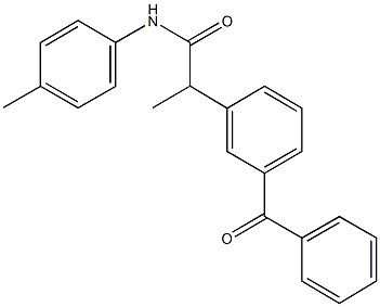 2-(3-benzoylphenyl)-N-(4-methylphenyl)propanamide Struktur