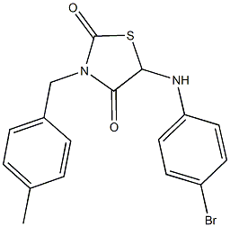 5-(4-bromoanilino)-3-(4-methylbenzyl)-1,3-thiazolidine-2,4-dione Struktur