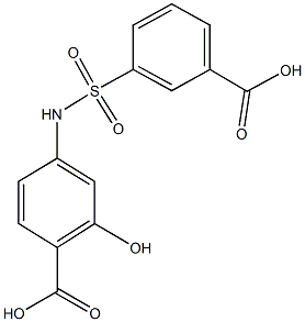 4-{[(3-carboxyphenyl)sulfonyl]amino}-2-hydroxybenzoic acid Struktur