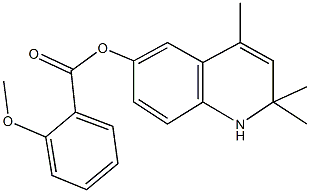 2,2,4-trimethyl-1,2-dihydro-6-quinolinyl 2-methoxybenzoate Struktur