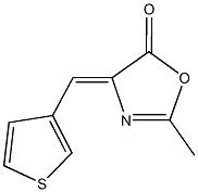 2-methyl-4-(3-thienylmethylene)-1,3-oxazol-5(4H)-one Struktur