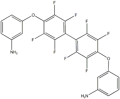 3-{[4'-(3-aminophenoxy)-2,2',3,3',5,5',6,6'-octafluoro[1,1'-biphenyl]-4-yl]oxy}phenylamine Struktur