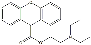 2-(diethylamino)ethyl 9H-xanthene-9-carboxylate Struktur