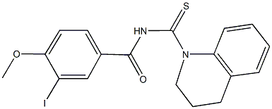 N-(3,4-dihydroquinolin-1(2H)-ylcarbothioyl)-3-iodo-4-methoxybenzamide Struktur