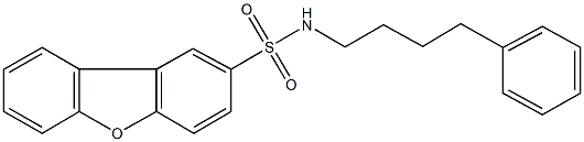 N-(4-phenylbutyl)dibenzo[b,d]furan-2-sulfonamide Struktur