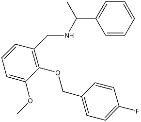 N-{2-[(4-fluorobenzyl)oxy]-3-methoxybenzyl}-N-(1-phenylethyl)amine Struktur