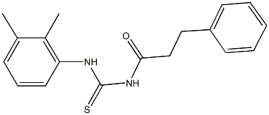 N-(2,3-dimethylphenyl)-N'-(3-phenylpropanoyl)thiourea Struktur