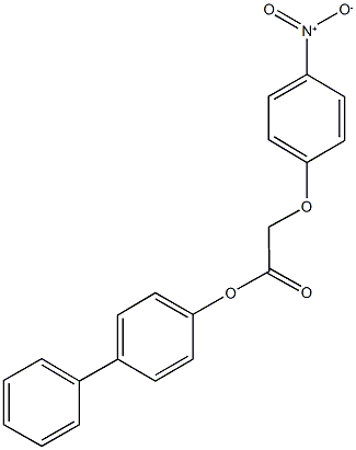 [1,1'-biphenyl]-4-yl {4-nitrophenoxy}acetate Struktur