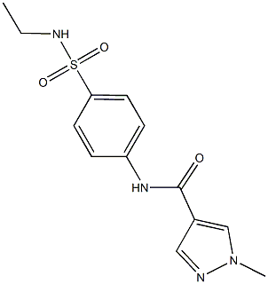 N-{4-[(ethylamino)sulfonyl]phenyl}-1-methyl-1H-pyrazole-4-carboxamide Struktur