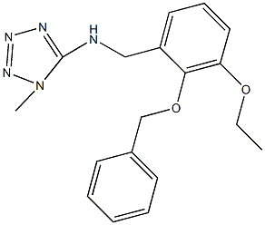 N-[2-(benzyloxy)-3-ethoxybenzyl]-N-(1-methyl-1H-tetraazol-5-yl)amine Struktur